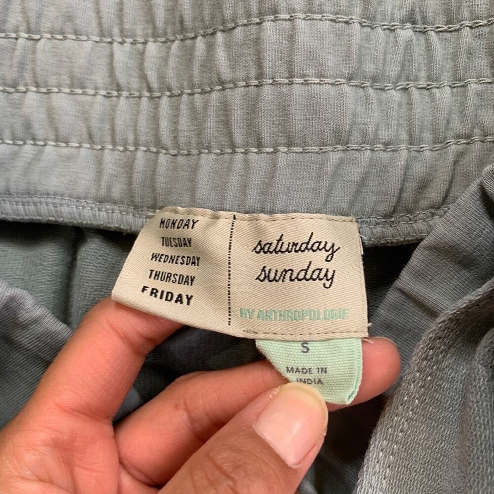 Saturday Sunday Joggers Womens S Small Lighthouse Cotton Blend Belted Ring Pants - Picture 7 of 12